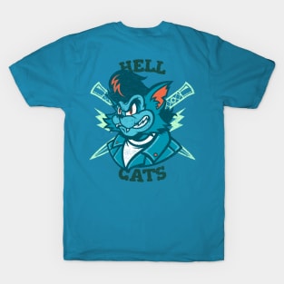 Cool Vintage "Hell Cats" Rockabilly T-Shirt